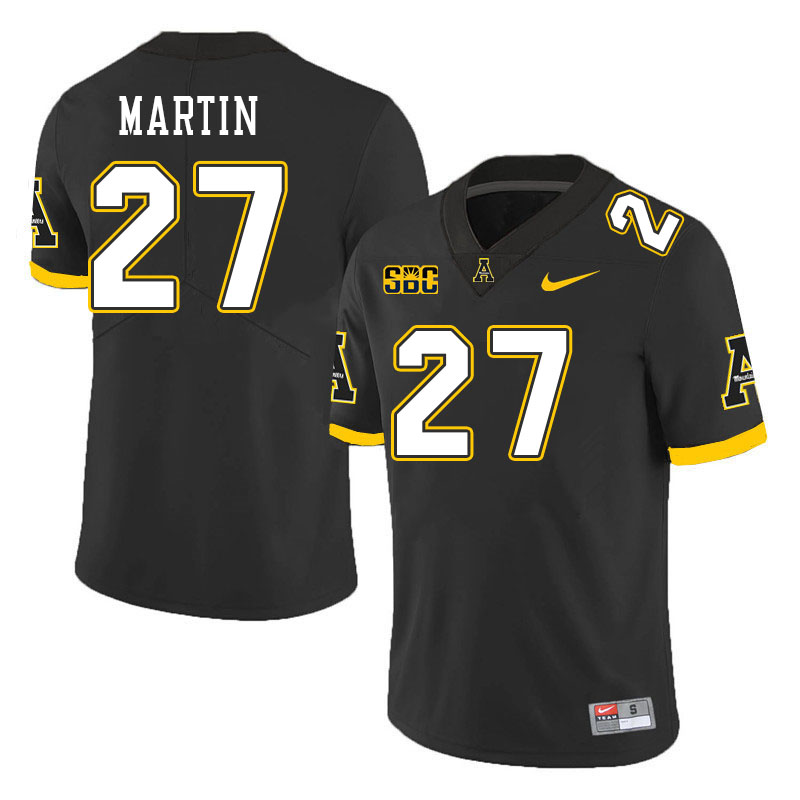 Appalachian State Mountaineers #27 Sam Martin College Football Jerseys-Black